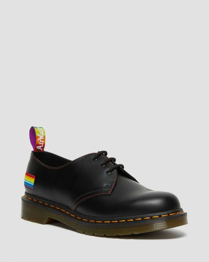 Dr Martens Oxford Shoes Women's 1461 For Pride Smooth Leather Black | Malaysia 83729-HMBW